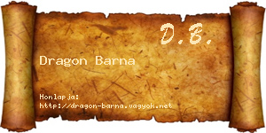 Dragon Barna névjegykártya