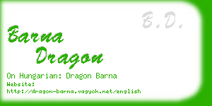 barna dragon business card